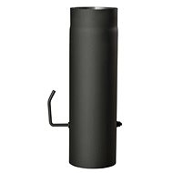 Eurometal smoke pipe with flap 160mm/ 500 t.1,5mm BLACK - Flue Pipe