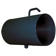 Eurometal smoke pipe with flap 125mm/ 250 t.1,5mm BLACK - Flue Pipe