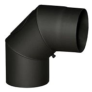 Eurometal smoke elbow with opening 200mm/90deg. t.1,5mm BLACK - Elbow Flue Pipe