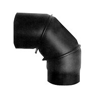 Eurometal smoke elbow 130mm/90deg. t.1,5mm BLACK - Elbow Flue Pipe