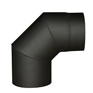 Eurometal smoke elbow 200mm/90deg. t.1,5mm BLACK - Elbow Flue Pipe