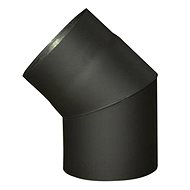 Eurometal smoke elbow 180mm/45d. t.1,5mm BLACK - Elbow Flue Pipe