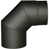 Eurometal smoke elbow 125mm/90deg. t.1,5mm BLACK - Elbow Flue Pipe