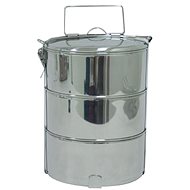 M. A. T. Group food carrier 14 cm 3 pieces stainless steel, clasp closure - Snack Box