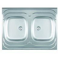 Metalac Inko rozsdamentes acélból készült dupla mosogató Standard 2D, 800 × 600 mm - Rozsdamentes mosogató