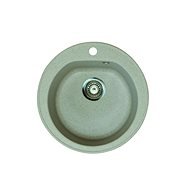 Metalac béžový kulatý dřez X Granit Venera 510 × 180 mm - Granite Sink