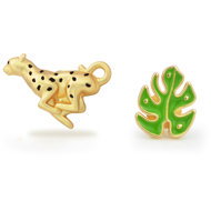 MTM set 2 odznaků Leopard & list - Brooch