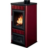 Alfa Plam LARA*CV, 8 kW krbová kamna, červená, horní o 120 mm - Krbová kamna