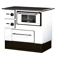 Alfa Plam REGULAR 46 ECO *B CE *D cooker for TP, white, right top+side 120 mm, 8 kW - Solid Fuel Stove