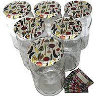 IGOTREND Zavařovací sklenice TWIST, objem 900 ml + víčko, průměr 82 mm + etikety, balení 6 ks - Canning Jar