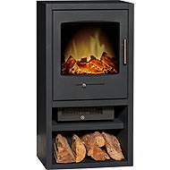 Fired Up Adam Bergen XL, anthracite grey - Electric Fireplace