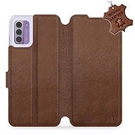 Mobiwear kožený flip pro Nokia G42 - Hnědé - L_BRS - Phone Case