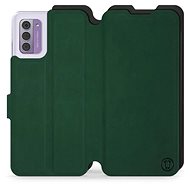 Mobiwear Soft Touch flip pro Nokia G42 - Zelené & Černé - Phone Case