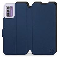 Mobiwear Soft Touch flip pro Nokia G42 - Modré & Černé - Phone Case