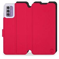 Mobiwear Soft Touch flip pro Nokia G42 - Rudé  & Černé - Phone Case