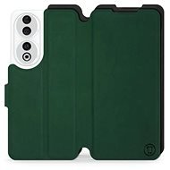 Mobiwear Soft Touch flip pro Honor 90 5G - Zelené & Černé - Phone Case