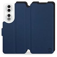 Mobiwear Soft Touch flip pro Honor 90 5G - Modré & Černé - Phone Case