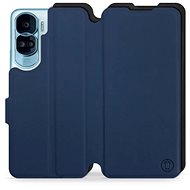 Mobiwear Soft Touch flip pro Honor 90 Lite 5G - Modré & Černé - Phone Case