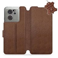 Leather Mobiwear flip for Xiaomi 13T / 13T Pro - Brown - L_BRS - Phone Case