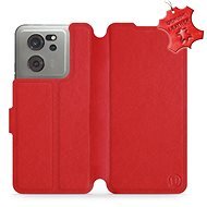 Kožené Mobiwear flip pro Xiaomi 13T / 13T Pro - Červené - L_RDS - Phone Case
