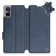 Kožené Mobiwear flip pro Sony Xperia 5 V - Modré - L_NBS - Phone Case