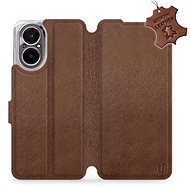 Mobiwear leather flip book for Realme C67 - Brown - L_BRS - Phone Case