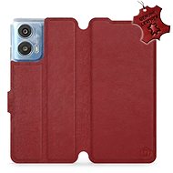 Mobiwear flip book for Motorola Moto G24 Power Leather - Dark Red - L_DRS - Phone Case