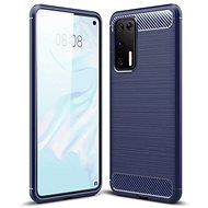 Carbon Case Flexible silikonový kryt na Huawei P40, modrý - Phone Cover