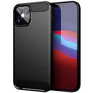 Carbon Case Flexible silikonový kryt na iPhone 12/12 Pro, černý - Phone Cover