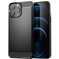 Carbon Case Flexible silikónový kryt na iPhone 13 Pro Max, čierny - Kryt na mobil