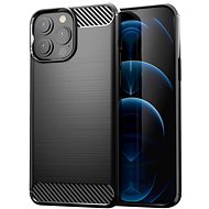 Carbon Case Flexible silikonový kryt na iPhone 13 Pro, černý - Phone Cover