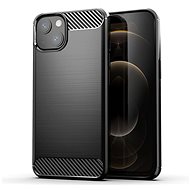 Carbon Case Flexible silicone cover for iPhone 13, black - Phone Cover