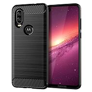 Carbon Case Flexible silikónový kryt na Motorola One Action, černý - Phone Cover
