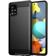 Carbon Case Flexible silikonový kryt na Samsung Galaxy A71 5G, černý - Phone Cover