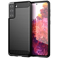 Carbon Case Flexible silicone cover for Samsung Galaxy S21 Plus 5G, black - Phone Cover