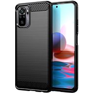 Carbon Case Flexible silikonový kryt na Xiaomi Redmi Note 10 / Redmi Note 10S, černý - Phone Cover
