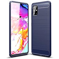 Carbon Case Flexible TPU pouzdro na Samsung Galaxy A71, modré - Phone Case