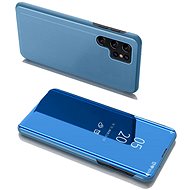 Clear View book case for Samsung Galaxy S22 Ultra, blue - Phone Case