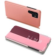 Clear View book case for Samsung Galaxy S22 Ultra, pink - Phone Case