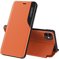 Eco Leather View book case for iPhone 13 mini, orange - Phone Case