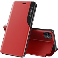 Eco Leather View book case for iPhone 13, red - Phone Case