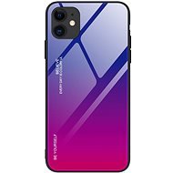 Gradient Glass plastový kryt na iPhone 12 mini, růžový / fialový - Phone Cover