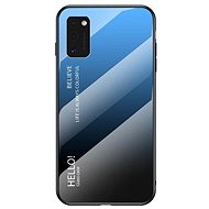 Gradient Glass plastový kryt na Samsung Galaxy A41, černý/modrý - Phone Cover