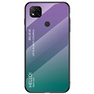 Gradient Glass plastový kryt na Xiaomi Redmi 9C, modrý/fialový - Phone Cover