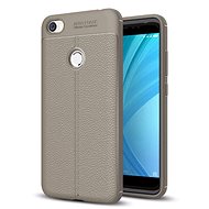 gumové pouzdro Litchi Pattern na Xiaomi Redmi Note 5A Prime, šedé - Phone Case