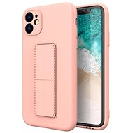 Kickstand silikonový kryt na iPhone 12 Pro Max, růžový - Phone Cover