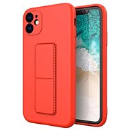 Kickstand silikonový kryt na iPhone 12, červený - Phone Cover