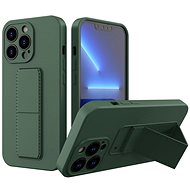 Kickstand silikonový kryt na iPhone 13 mini, šedý - Phone Cover