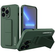 Kickstand silikonový kryt na iPhone 13 Pro Max, zelený - Phone Cover