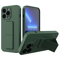 Kickstand silikonový kryt na iPhone 13 Pro, zelený - Phone Cover